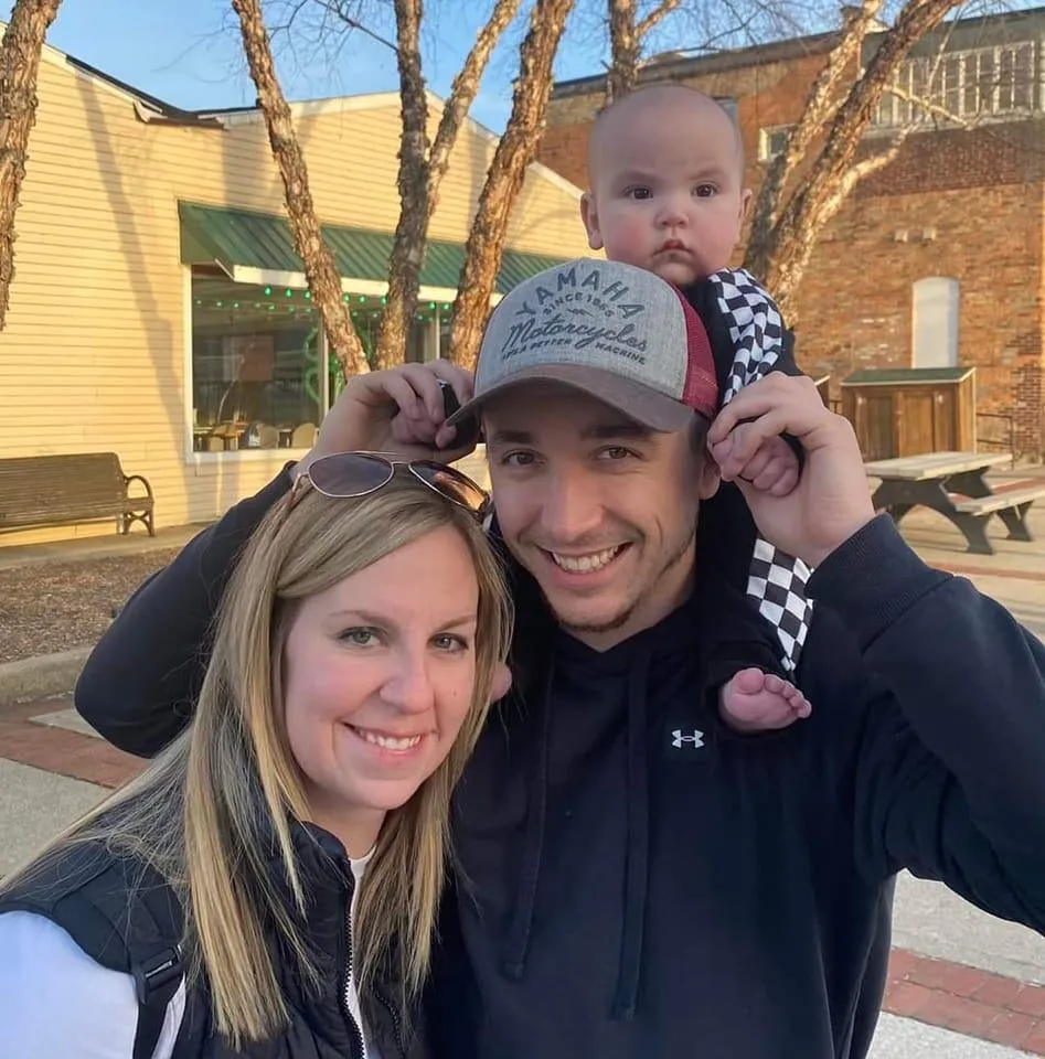 Luke Vasilion with his family
